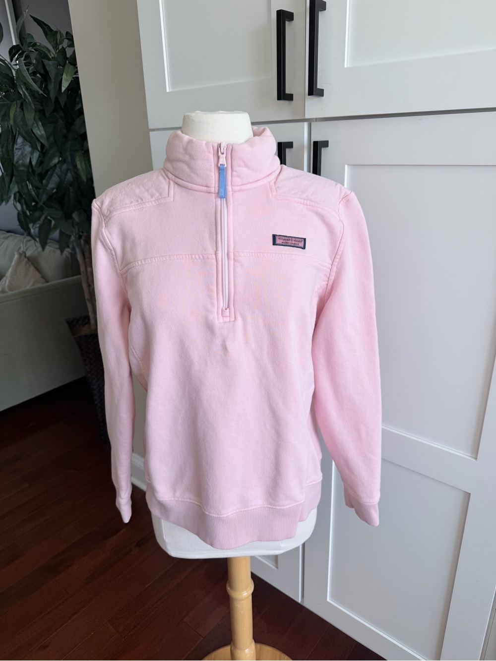 Vineyard Vines Shep Shirt quarter-zip pullover Large Light Pink Large